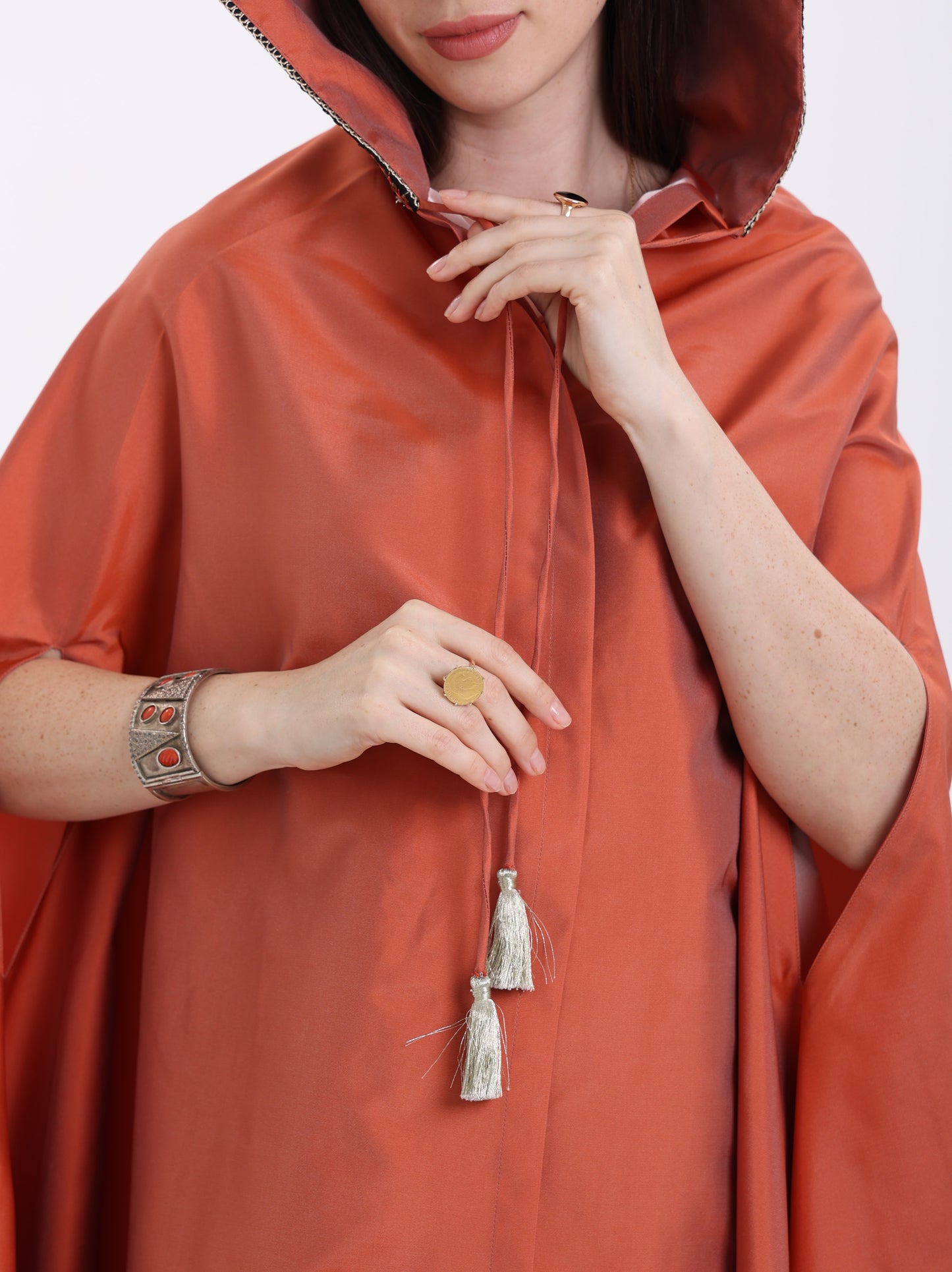 BURNOUS TAFFETA - PEACH/PINK