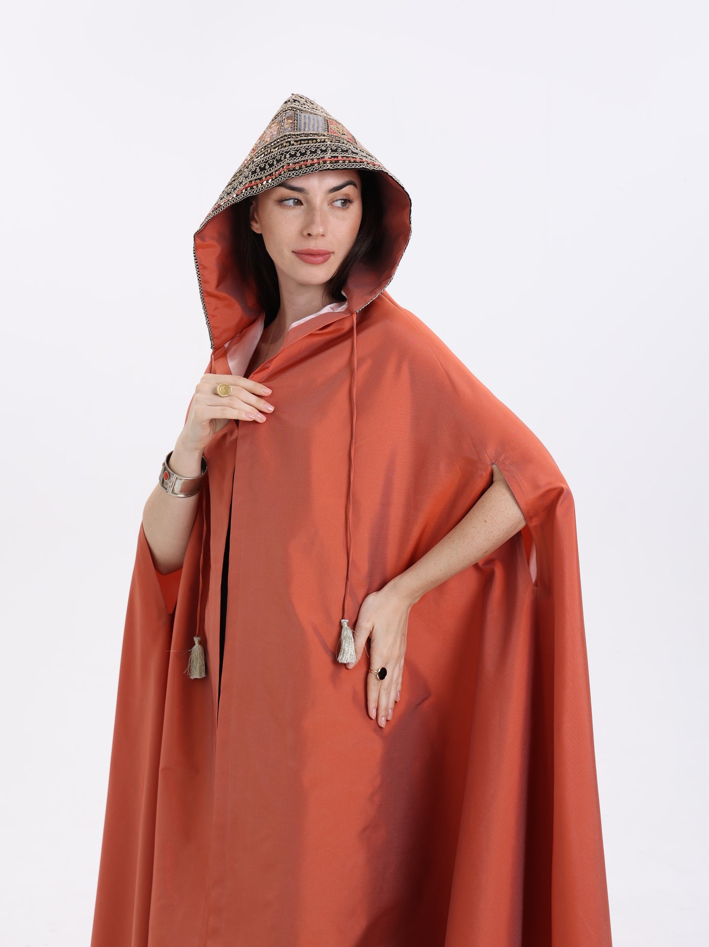 BURNOUS TAFFETA - PEACH/PINK