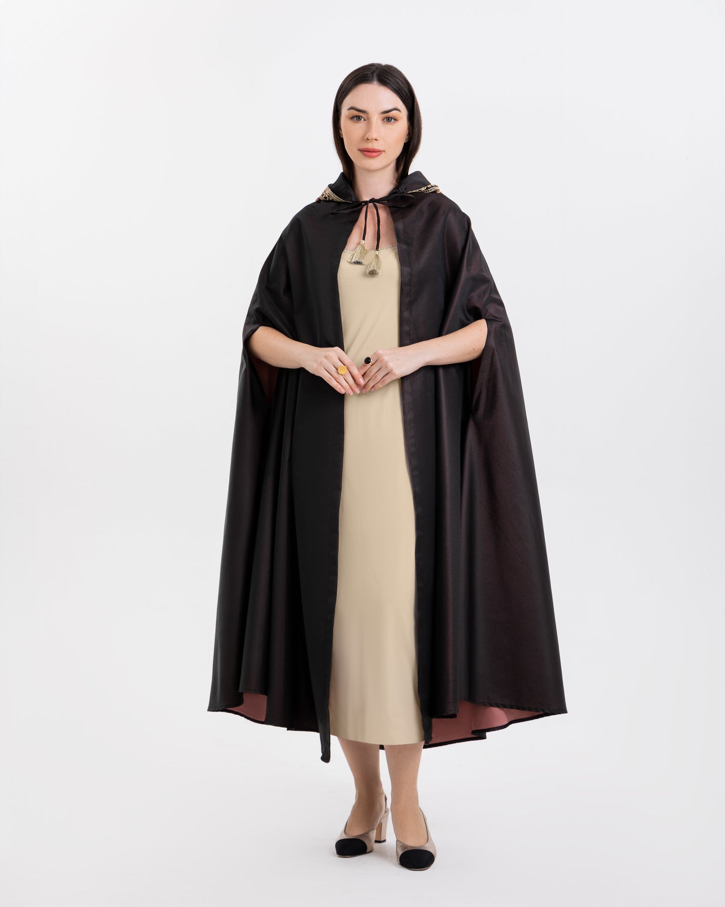 BURNOUS TAFFETA - BLACK/PINK