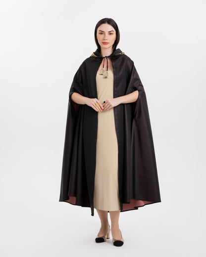 BURNOUS TAFFETA - BLACK/PINK